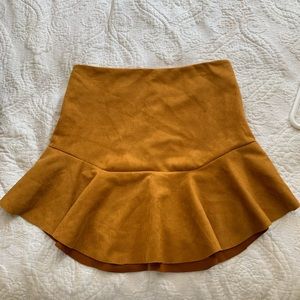 Suede skirt